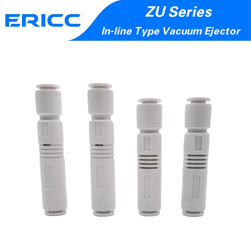 10pcs/lot Pneumatic straight through high suction negative pressure tube vacuum generator ZU-05S / 05L / 07S / 07L
