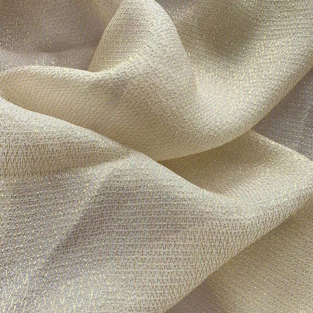 

High Quality Popular Trendy Fashion Lurex Elegant Shiny Silk Metallic Georgette Fabric for Women Dress Clothing Wedding Garment