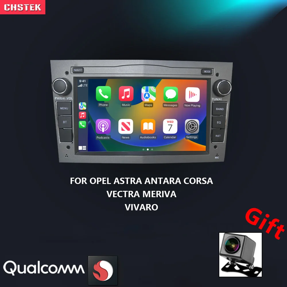 CHSTEK Car Radio Android 13 Carplay WIFI Audio For Opel Astra H J Vectra Vauxhall Antara Zafira Corsa Combo Vivaro Bluetooth GPS