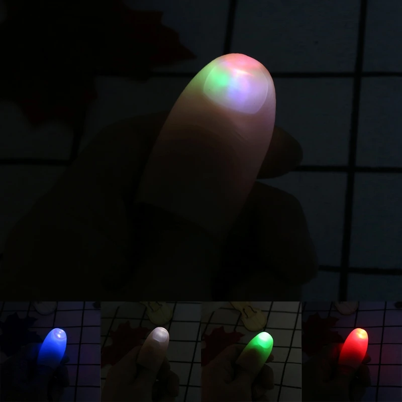 for Creative Red/Blue Light Thumb Light Fingers Props Trick Thumb Pr