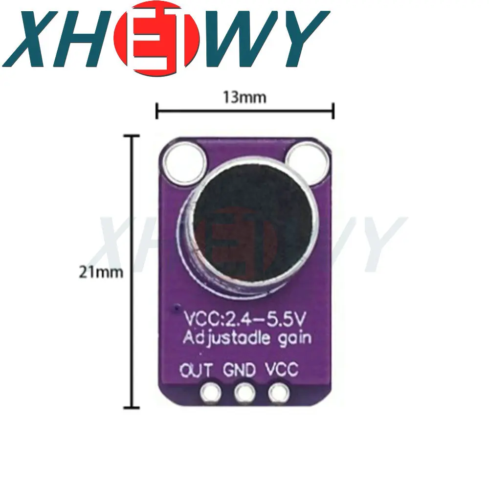 Módulo amplificador de micrófono eléctrico GY-MAX4466, ganancia ajustable para Sensor de sonido Arduino, MAX4466