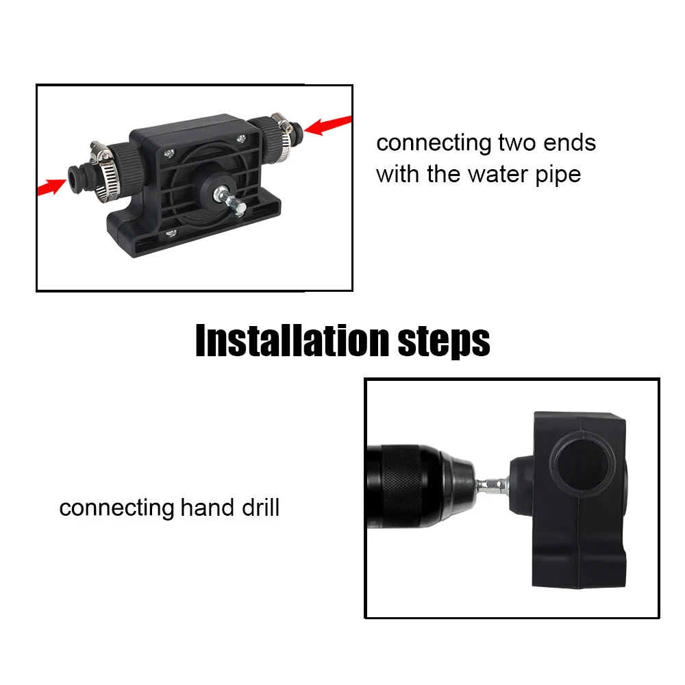 Electric Drill Pump Home Garden Outdoor Tool Portable Diesel Oil Fluid Water Pump Mini Centrifugal Pump
