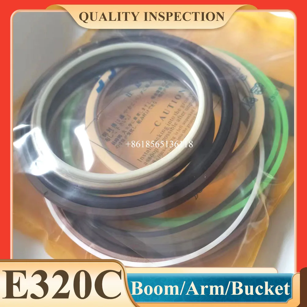 E320C Boom Arm Bucket Seal Kit for Excavator Hydraulic Cylinder Oil Seal Repair Kit