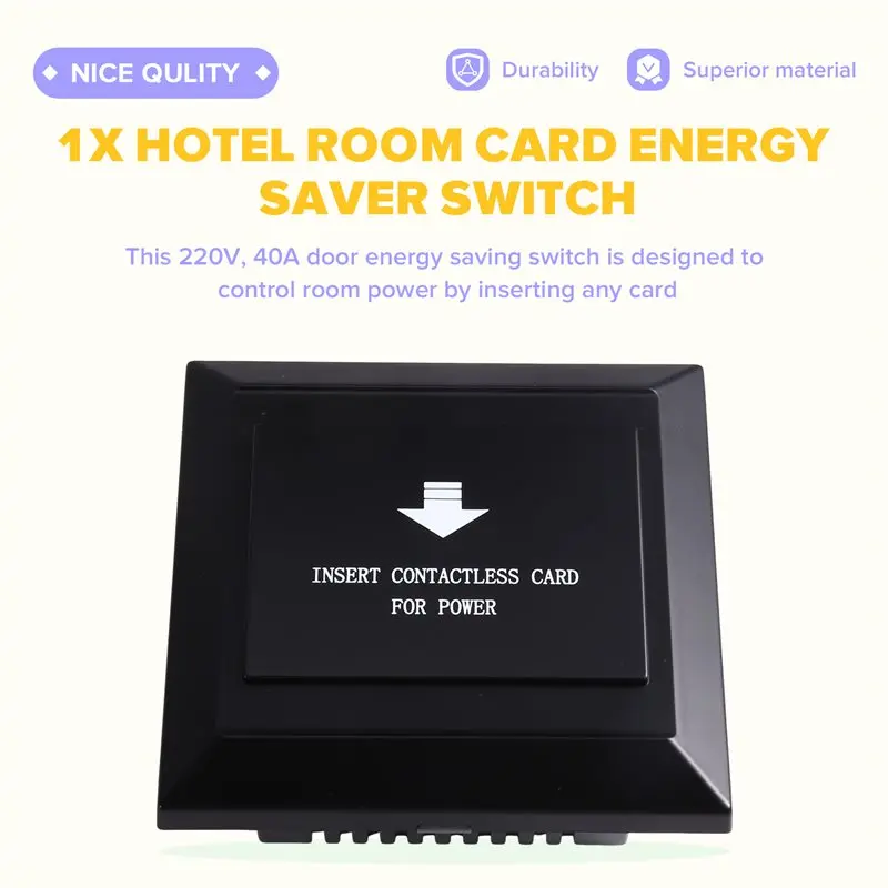 B67C For Hotel Room Electronic Energy-Saving Switch 220V Voltage 40A Insert Power Saver For Hotel Room Cards