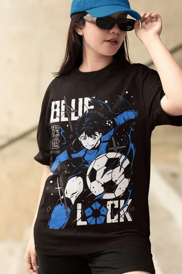 Yoichi Isagi T-Shirt Bue Lock Shirt Anime Geschenk Shirt, Meguru Bachira Shirt