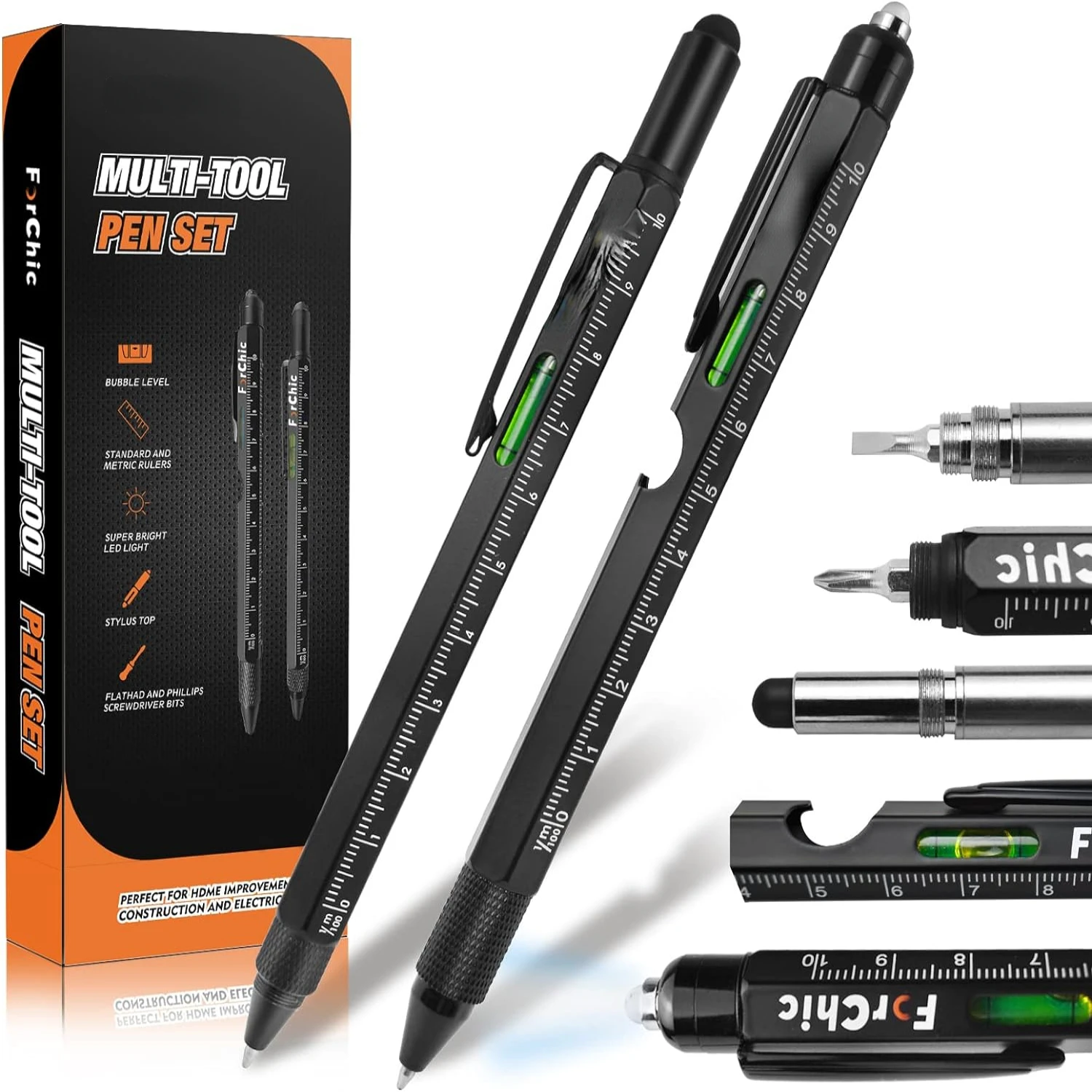 

Ideal Practical Multitool Pen Set for Men - Perfect Gifts for Father's Day, Birthday, and Christmas - LED Light, Touchscreen Sty