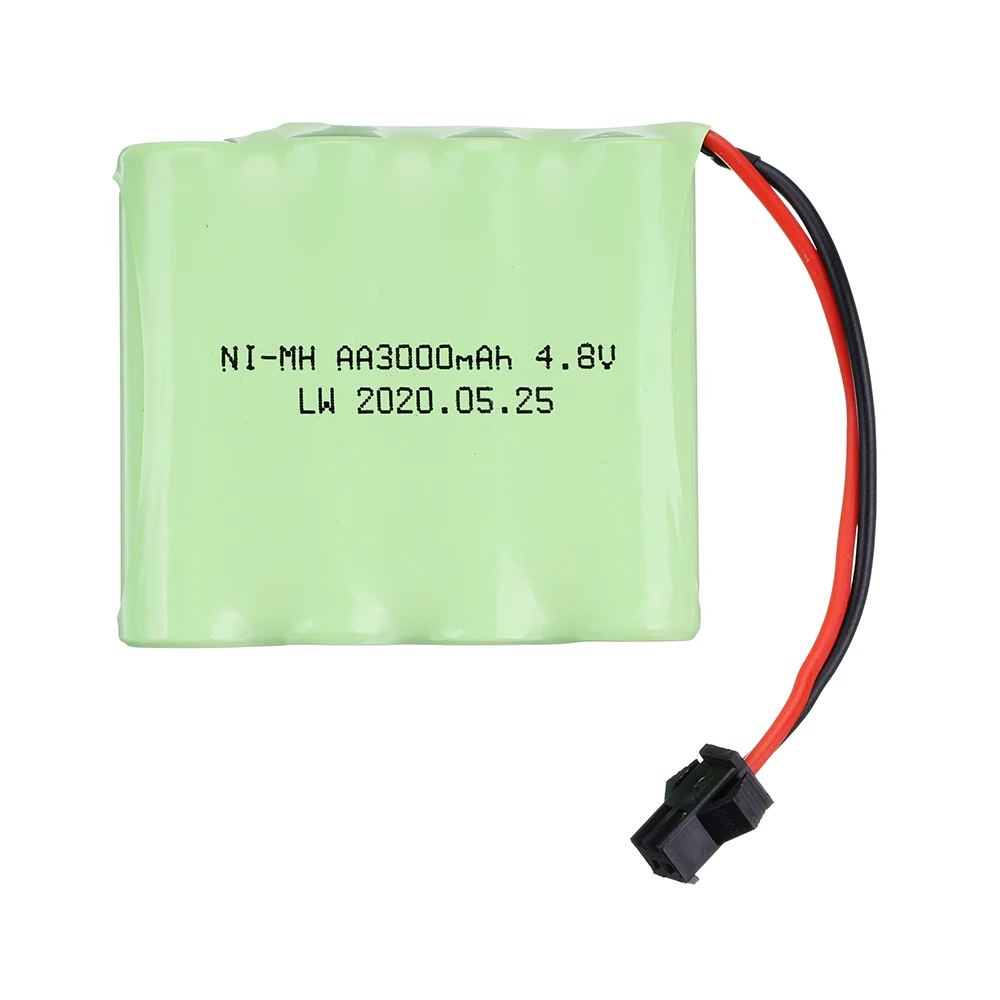 NiMH 3000mah 4.8V Battery SM Plug For Rc toys Cars truck Tanks Robots Boats Guns Ni-MH AA 4.8v Battery Pack toy accessory 1/5pcs