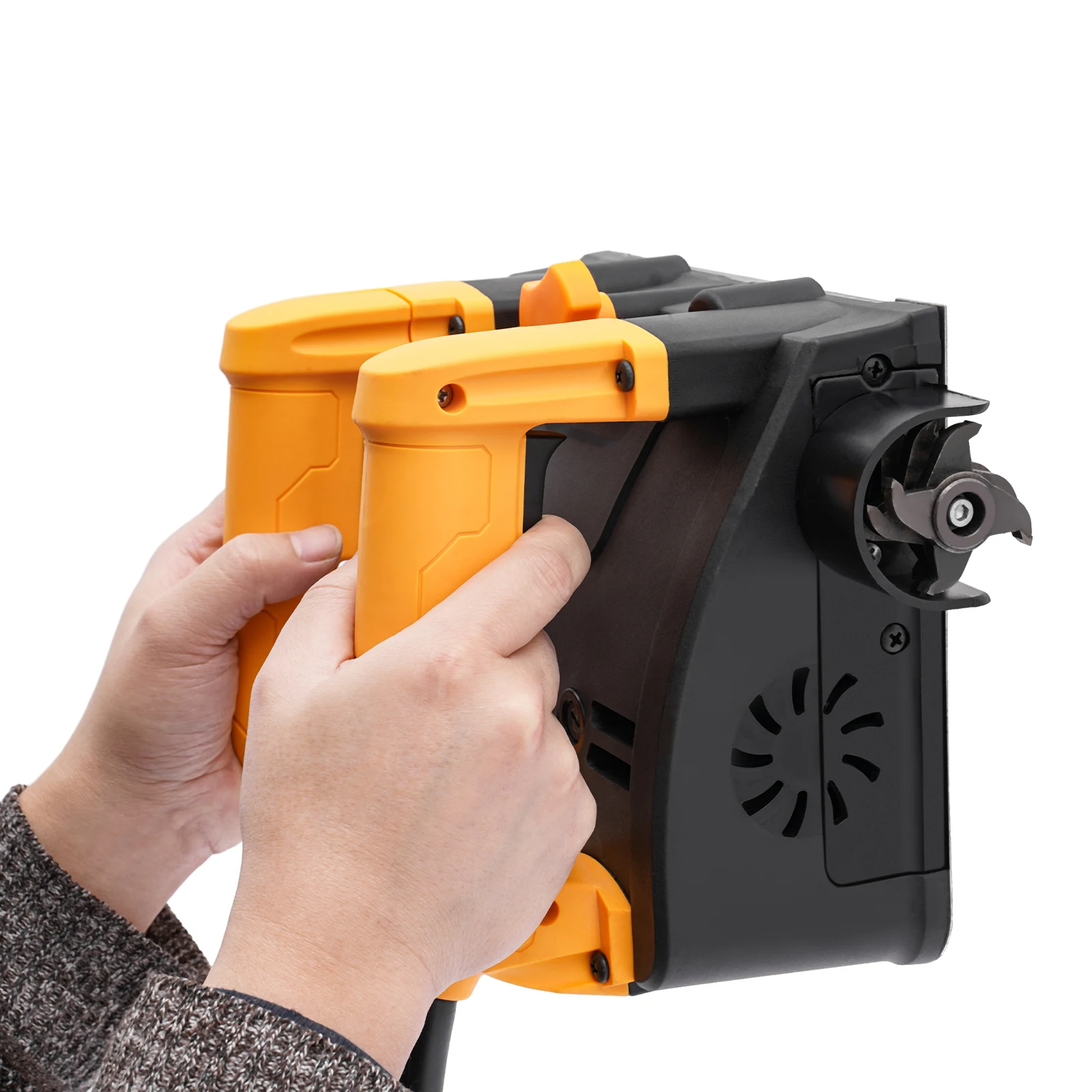 قاطعة خرسانة 1200 وات مطارد حائط 4000 دورة في الدقيقة عمق قابل للتعديل 1-4 مم قاطع مشقوق لمجارف الجص الرملي والجدار الأسمنتي