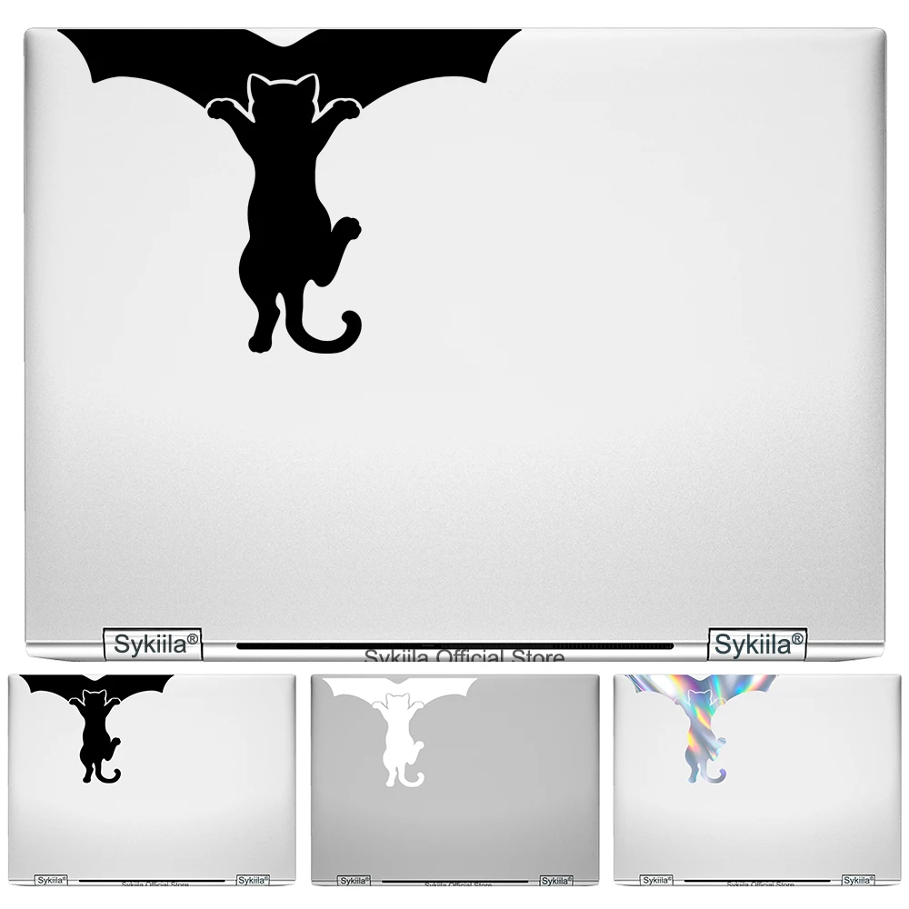 Generic Laptop Sticker Flying Cat Fly Bat Wing for Macbook Skin Air 11 12 13 Pro 14 15 16 NoteBook Decal PVC Vinyl Silhouette