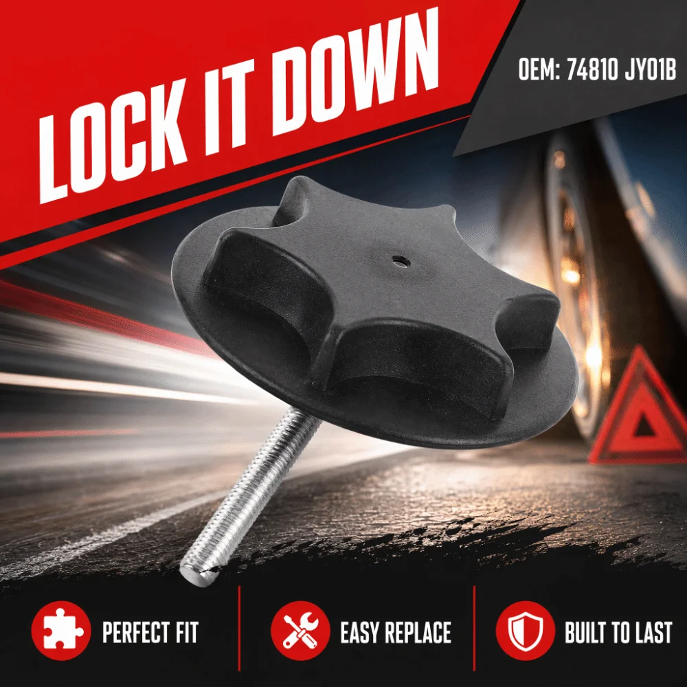 Firm Lock Black Spare Tire Bolt 74810 JY01B ABS Spare Wheel Retainer Wheel Fixing Stud Trunk Storage Fix