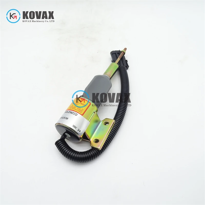 24V Cut Off Solenoid  3932530 SA-4756-24 Fuel Shutoff Solenoid For  R220-5 R210-3 C4BT/6BT5.9 Engine 5.9
