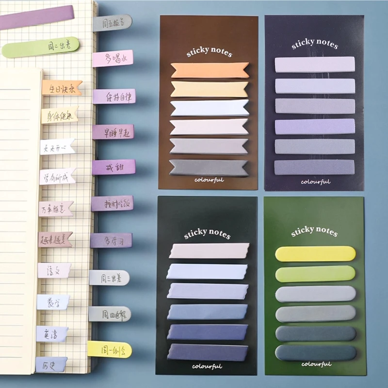 

Портативные индексные язычки, закладки, наклейка, бумага, удаляет цвета, 120x