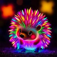 EverShine Diamond Painting Colorful Hedgehog DIY Art Diamond Mosaic Animal Fantasy Embroidery Creative Hobbies Wall Decoration