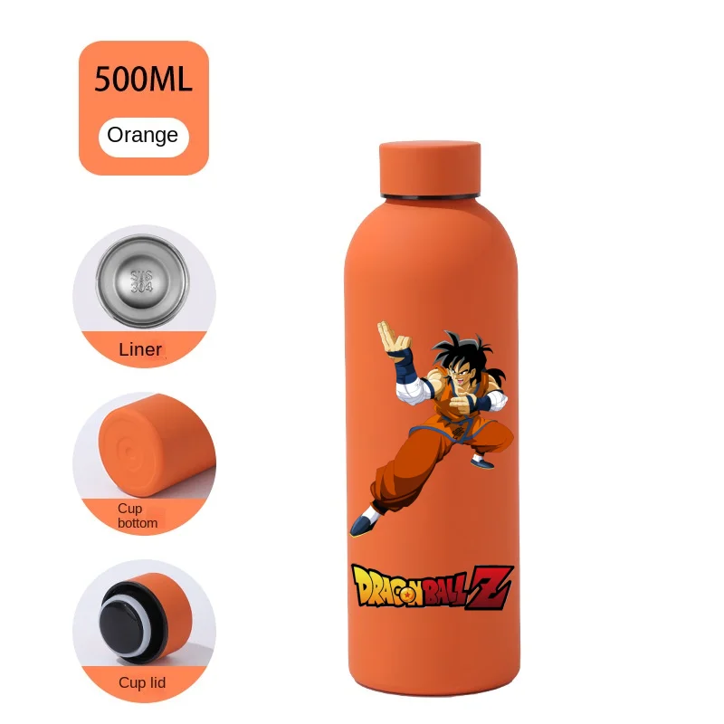 Dragon Ball Vacuum Cup Water Bottle460ml Insulated Cup Wukong Portable Outdoor Sports Drinking Stainless Steel Water Bottle Gift