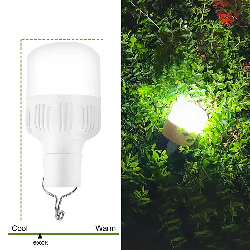 Outdoor USB Rechargeable Mobile LED Lamp Bulbs Emergency Light Portable Hook Up Camping Lights Home Decor Night Light Hot Sale