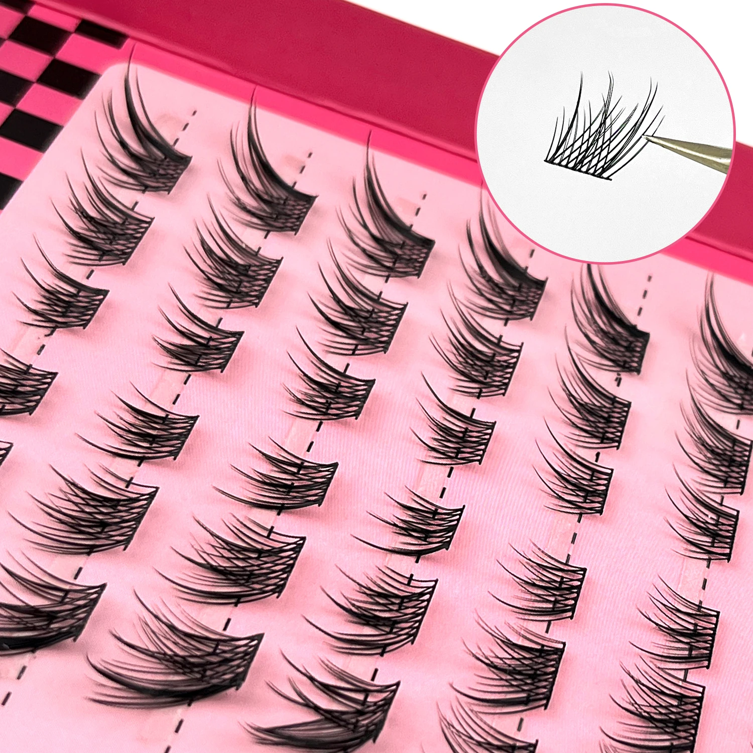 フォックスアイクラスターまつげふわふわ個別既製まつげ DIY Cilios