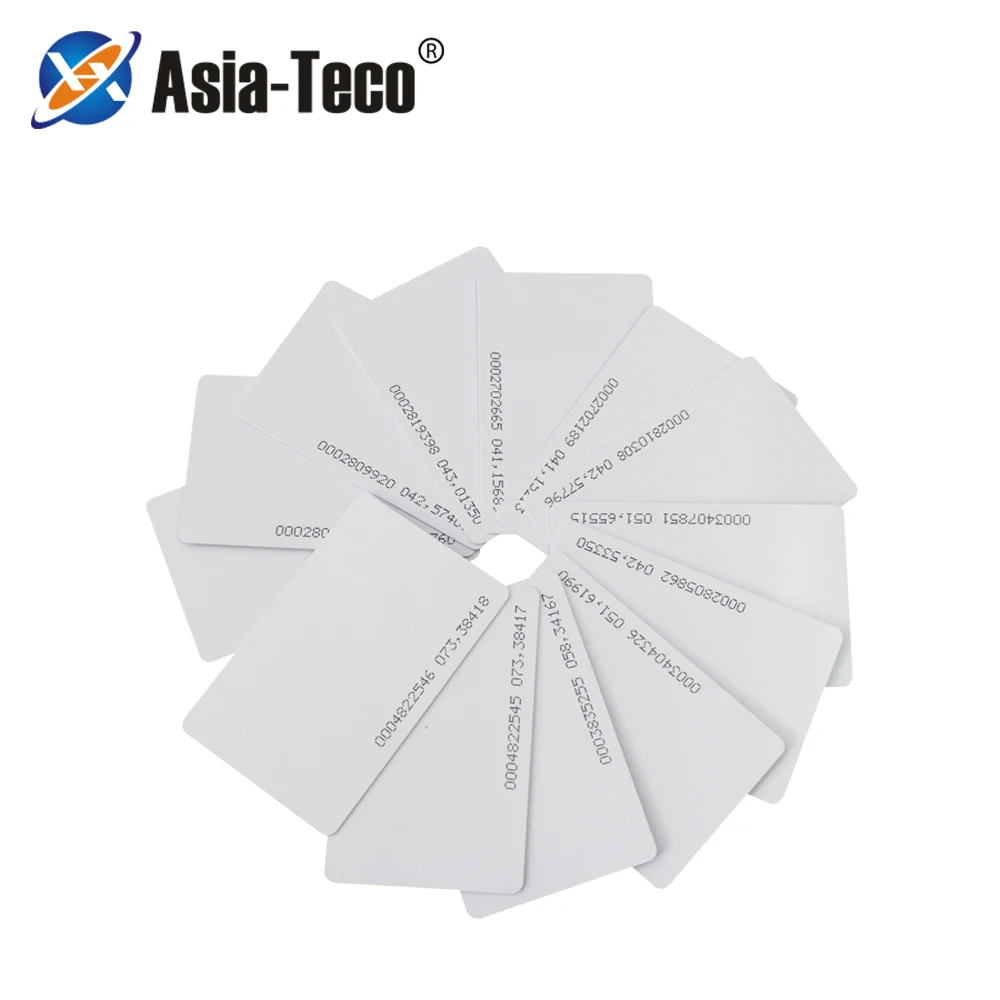 100pcs/lot 125KHz RFID Proximity Smart Card TK4100 ID Card for Access Control Device Time Attendance PVC White Card
