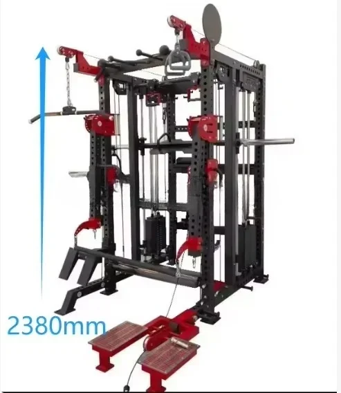 Household Commercial Bench Press Squat Rack Smith Machine Integrated Trainer  Bird Gantry Frame Multi Combination Equipment