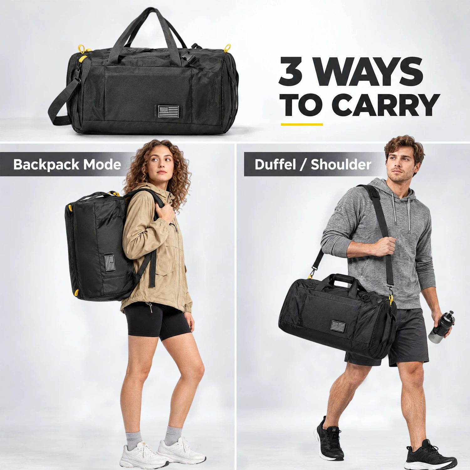 Sport Travel Bag Extra Large Duffel Backpack Gym Fitness Bag for Camping Hunting Fishing - view 5