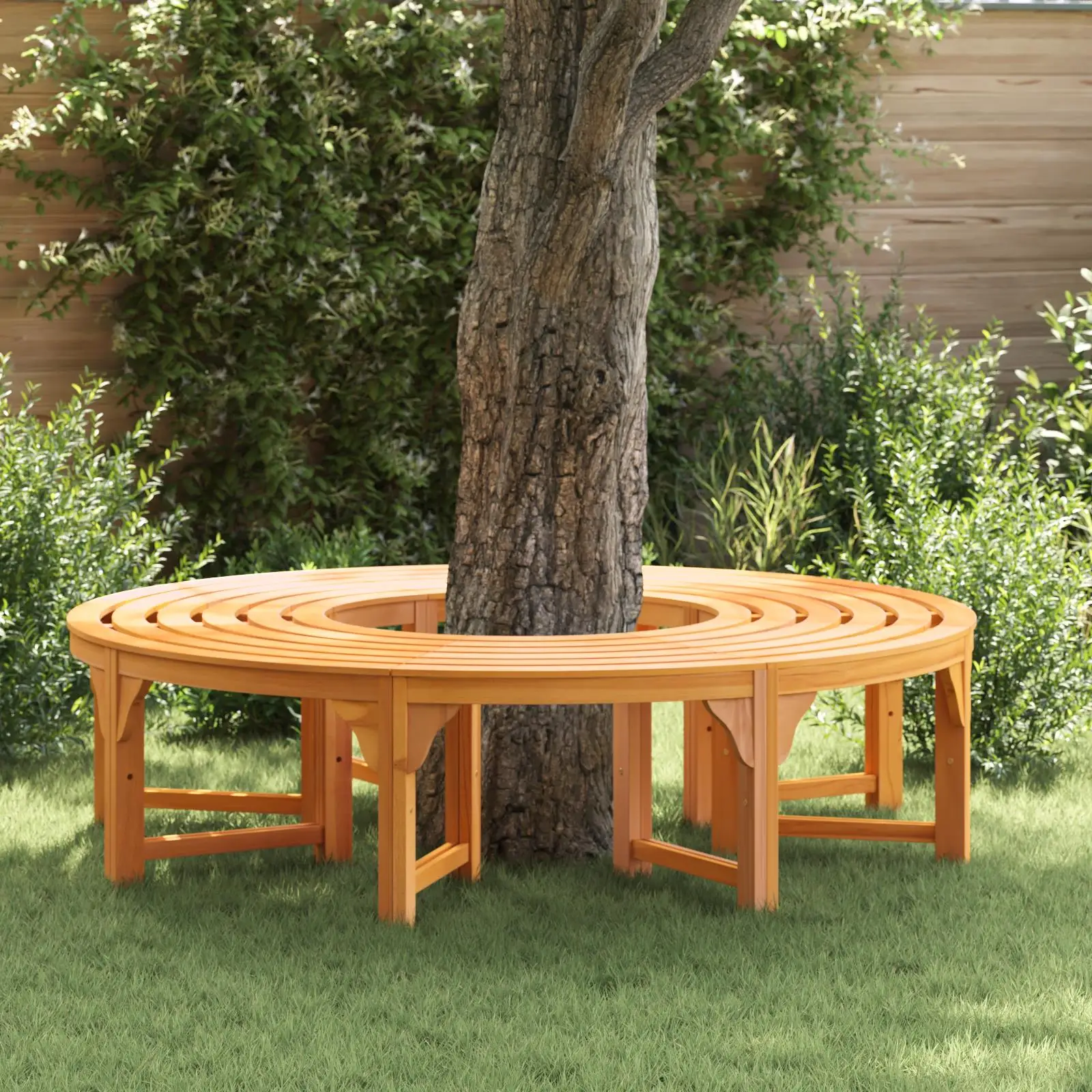 

Outdoor Solid Wood Eucalyptus Tree Bench 160cm Garden Patio Furniture Natural Seating