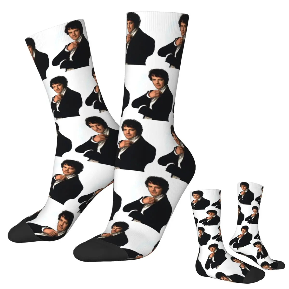 Colin Firth As Mr Darcy In Pride And Prejudice Socken Harajuku Superweiche Strümpfe Ganzjahres-Langsocken Weihnachtsgeschenke