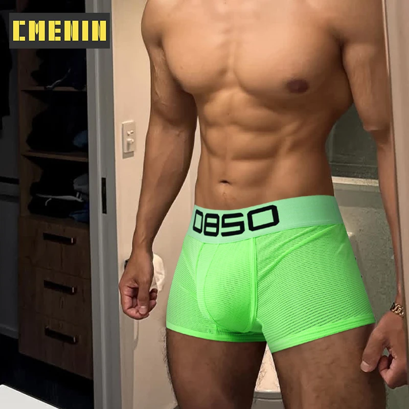 

Мужские трусы-боксеры CMENIN, 1 шт., хлопок, сетчатые, дышащие, сексуальные, для геев, бикини, сисси-мужчин, трусы-брифы