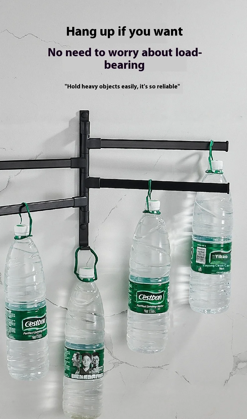 180° Rotating Foldable Towel Rack,Wall Mounted Bathroom Towel Holder,Rustproof Towel Rail,Space Saving Drying Rack