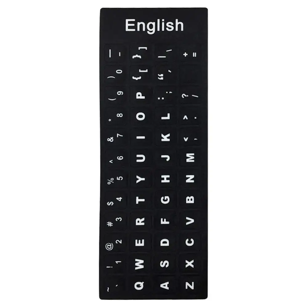 Russian French Spanish English Korean Arabic Keyboard Stickers For Laptop PC Computer Standard Letter Layout Keyboard Covers