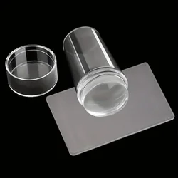 Nail Stamping Plates Pure Clear Jelly Nails Art Stamper Scraper Set Print Silicone Marshmallow Design Manicure Accessories Tool