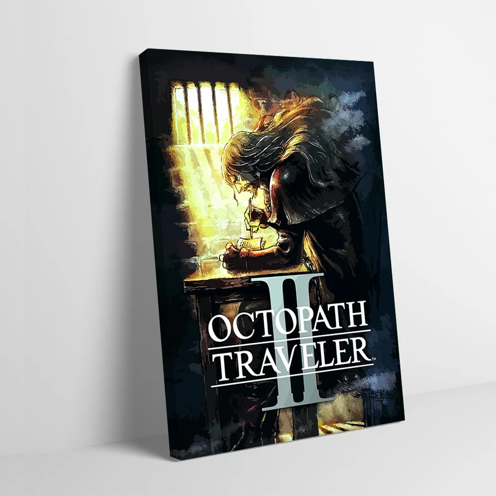 Octopath Traveler II, póster con impresión de arte de la portada del juego, imágenes personalizadas, arte de pared, pintura en lienzo, regalo para decoración de habitación, decoración de pared