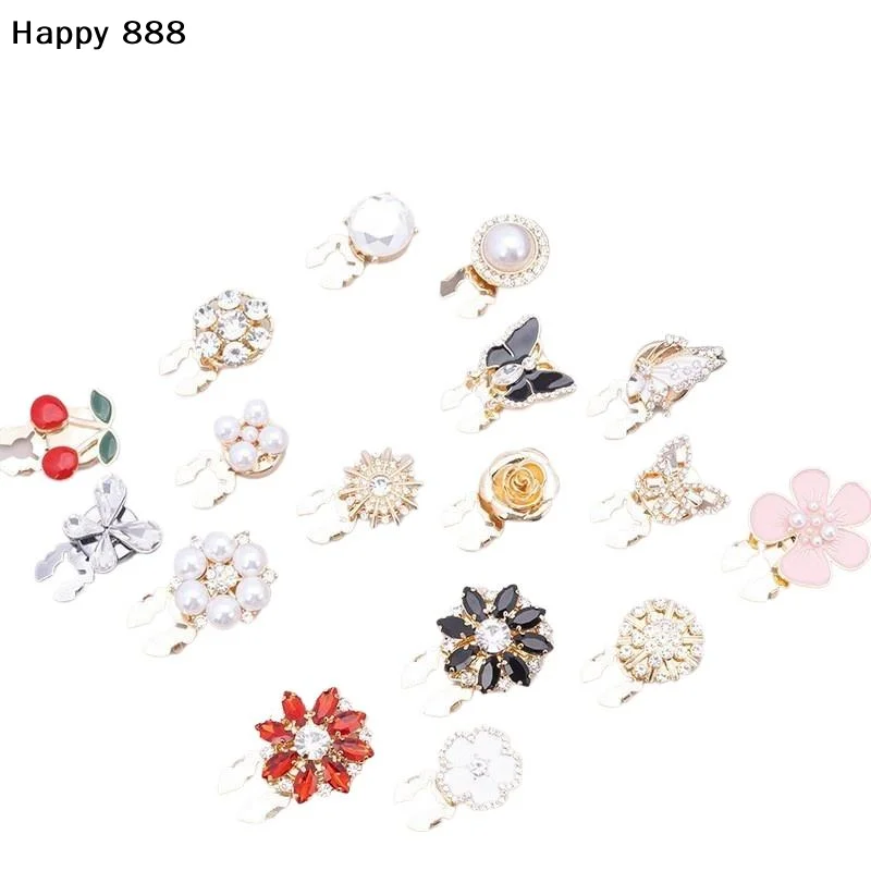 Detachable Clip-On Crystal Pearl Button Covers: Decorative Sewing Buttons For DIY Blouses And Clothing For Both Women And Men