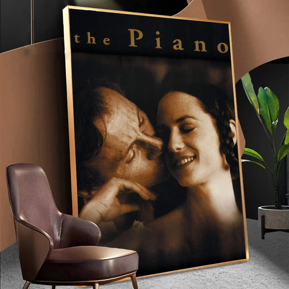 Retro Piano Pianist Movie Movie Sticky Posters Fancy Wall Sticker For Living Room Bar Decoration Vintage Decorative Painting