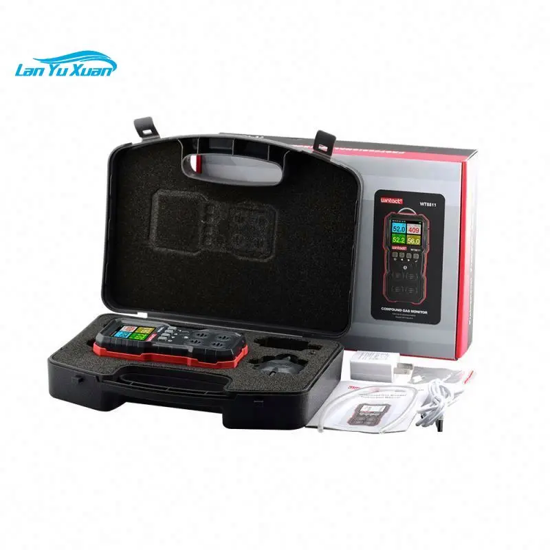 Gaslekdetector 4 Gasanalysator Handheld Luchtkwaliteit 4 Gastester