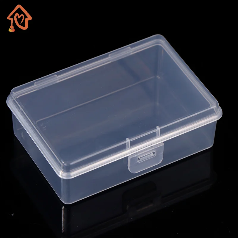 1Pc Small Plastic Cards Cases Folder Matte Flip-Top Jewelry Box Accessories Storage Organize Packaging Boxes