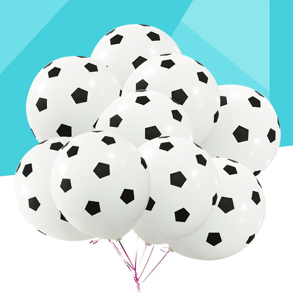 

50Pcs 12Inch Party Balloons Soccer Print Latex Rubber Decorative Supplies for Birthday Baby Shower Events Rubber Balloon
