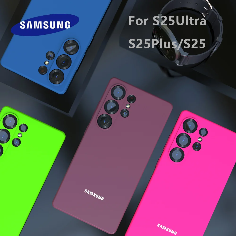 Für Samsung Galaxy S25 S25Plus S25Ultra Hülle Weiches flüssiges Silikon Ultradünne stoßfeste Telefonrückseite