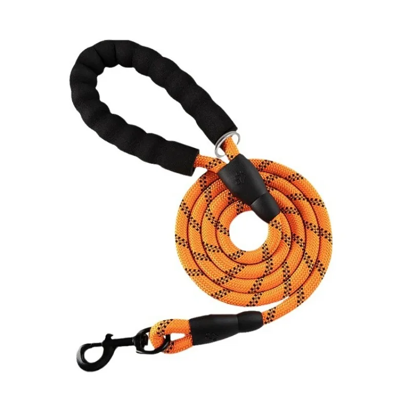 Reflective Dog Leash With Comfortable Padded Handle - Double Heavy Duty Traction Rope For Strong Dogs - Enhance Safety And Contr