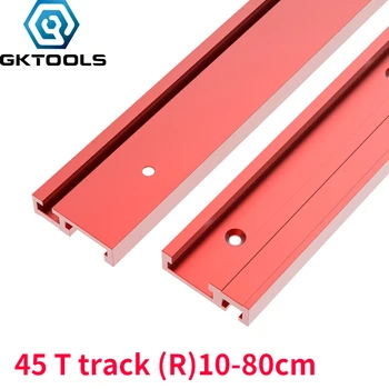 100-800mm Type 45 Aluminum Woodworking T Slot Track Chute Workbench Router Table Standard Miter Track Stop Wood Working Tools