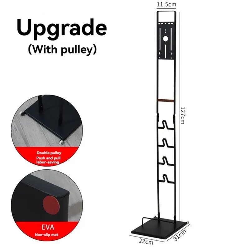 AEE6-Vacuum Stand For Dyson V15 V11 V10 V8 V7 Cordless Vacuum Cleaners Heavy Base Metal Bracket Holder With Wheels