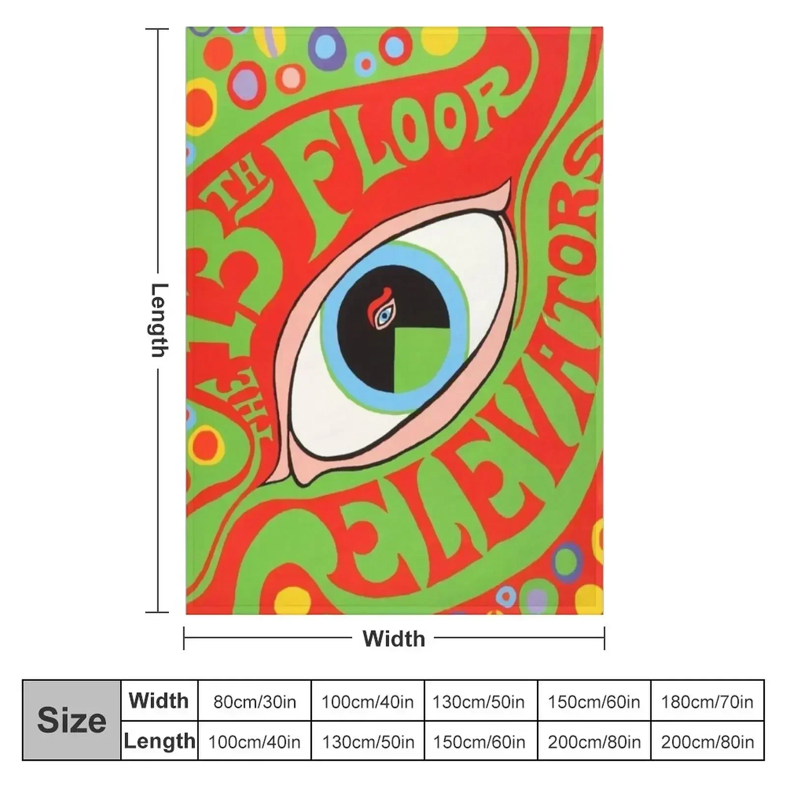 The 13th Floor Elevators. Throw Blanket couch cozy soft plush fuzzy picnic outdoor blanket
