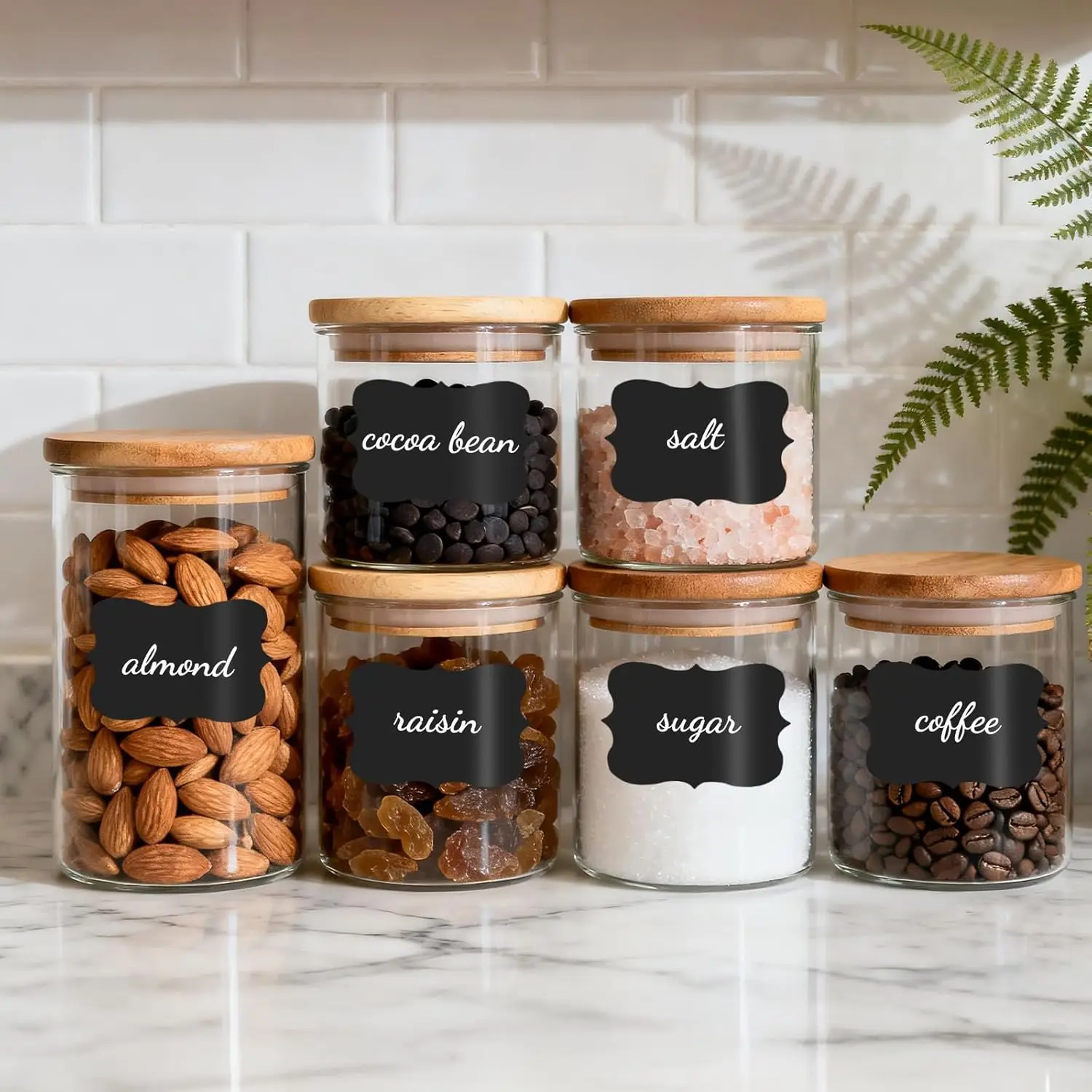 40/80 Pcs Reusable Chalkboard Storage Labels for Bins Containers - Kitchen Party Wedding Decorations