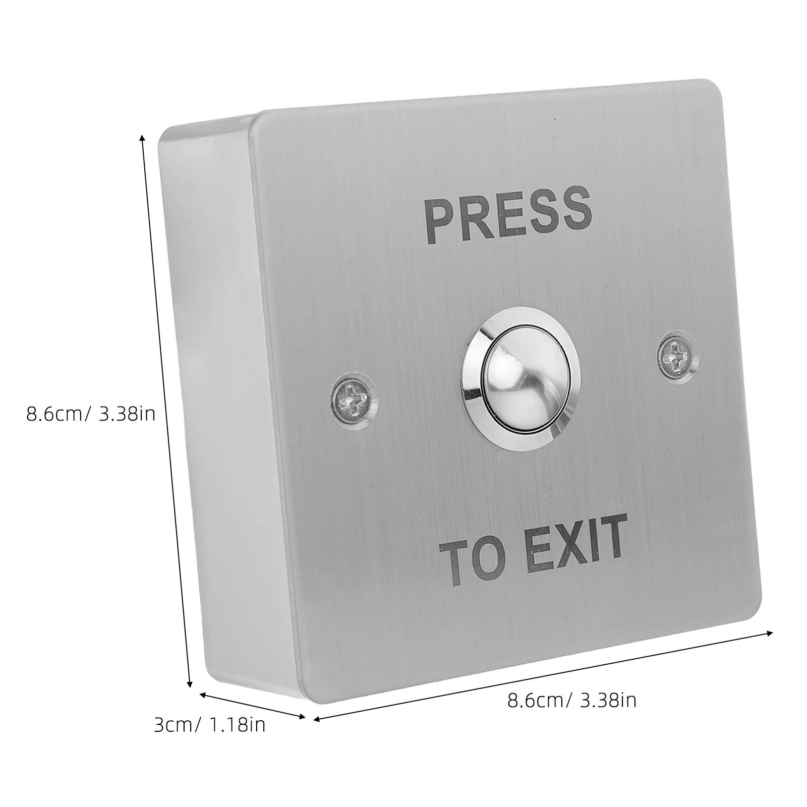 Stainless Steel Door Exit Push Button Touch Technology Access Control Exit Switch for Office Security Pressure Button