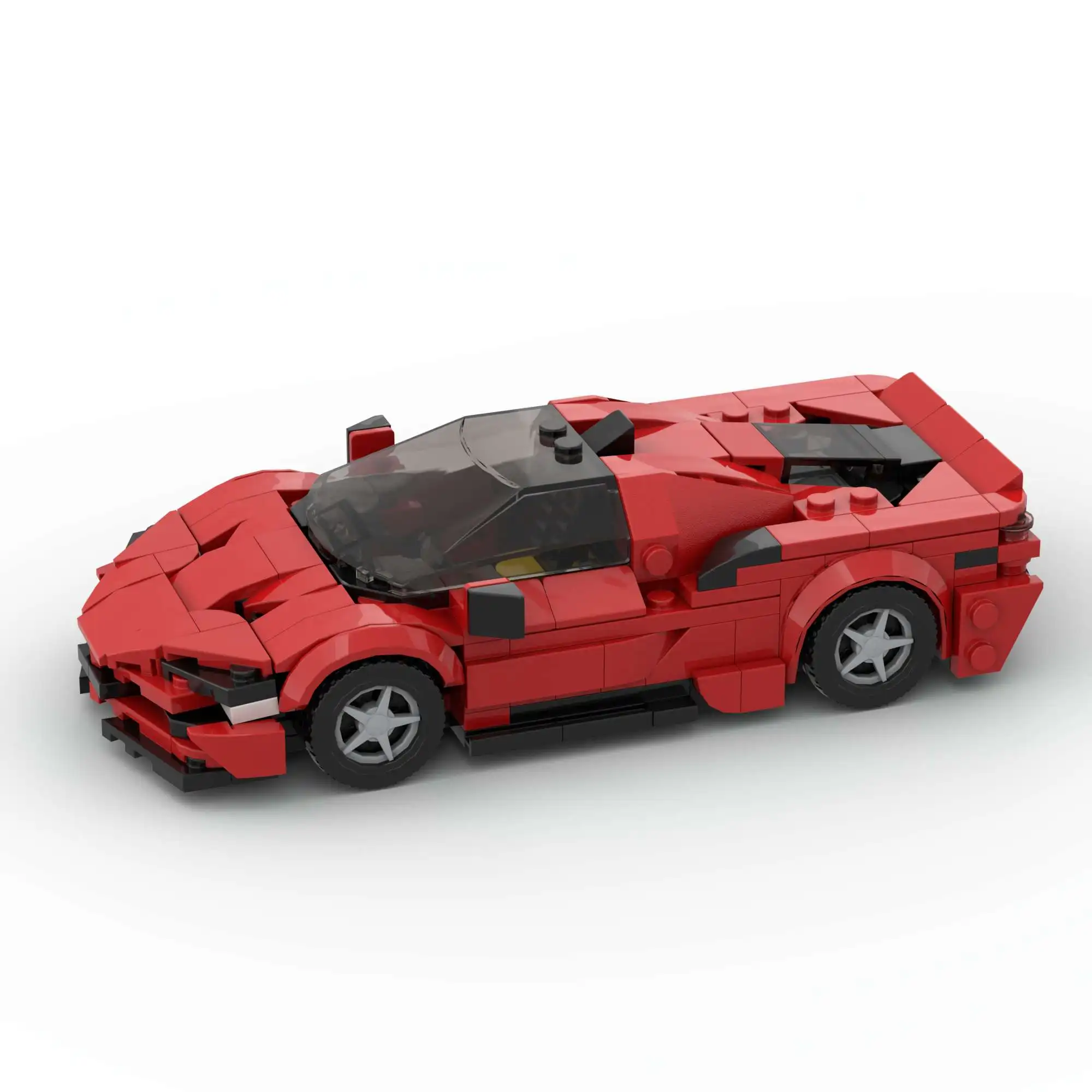 Children's Toy Building Racing Sports Car Moc Compatible with Lego Ferrari F355 Building Blocks