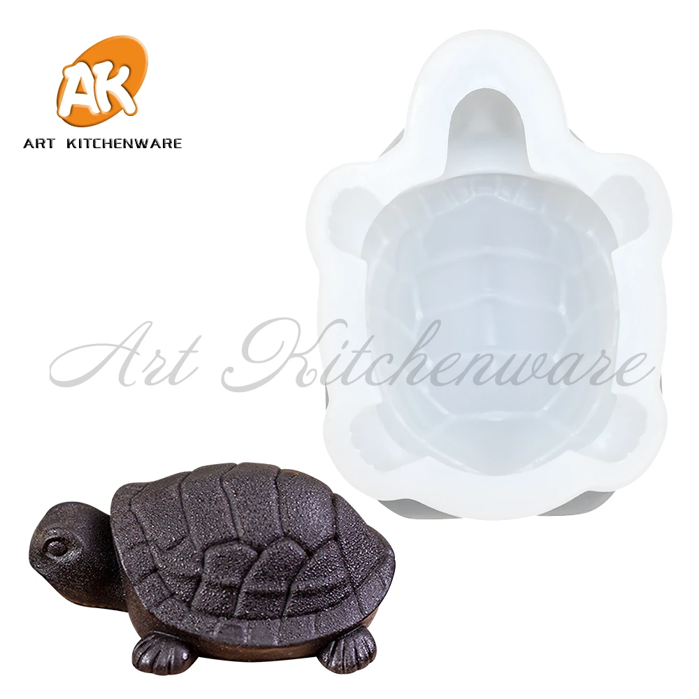 3D Crawling Turtle Silicone Mold DIY Animal Cake Mold Candy Chocolate Mousse Decoration Baking Tool Moulds