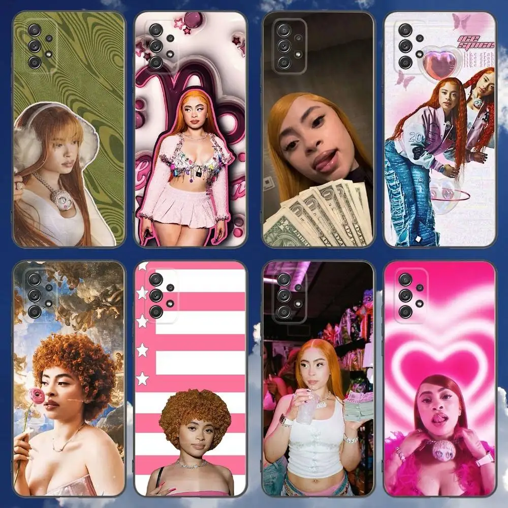 

Rapper I-Ice Spice Phone Case For Samsung Galaxy A 91,80,73,72,71,53,52,51,22,5G Shockproof Soft Black Cover