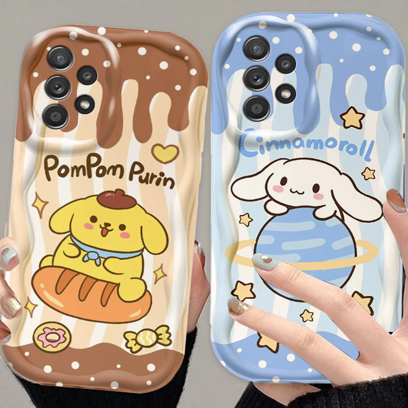 

Sanrio Fashion Cartoon Cute For Samsung A55 A54 A53 A52 A35 A34 A33 A32 A25 A24 A23 A22 A21S A15 A13 A14 5G Wave Oil Cover