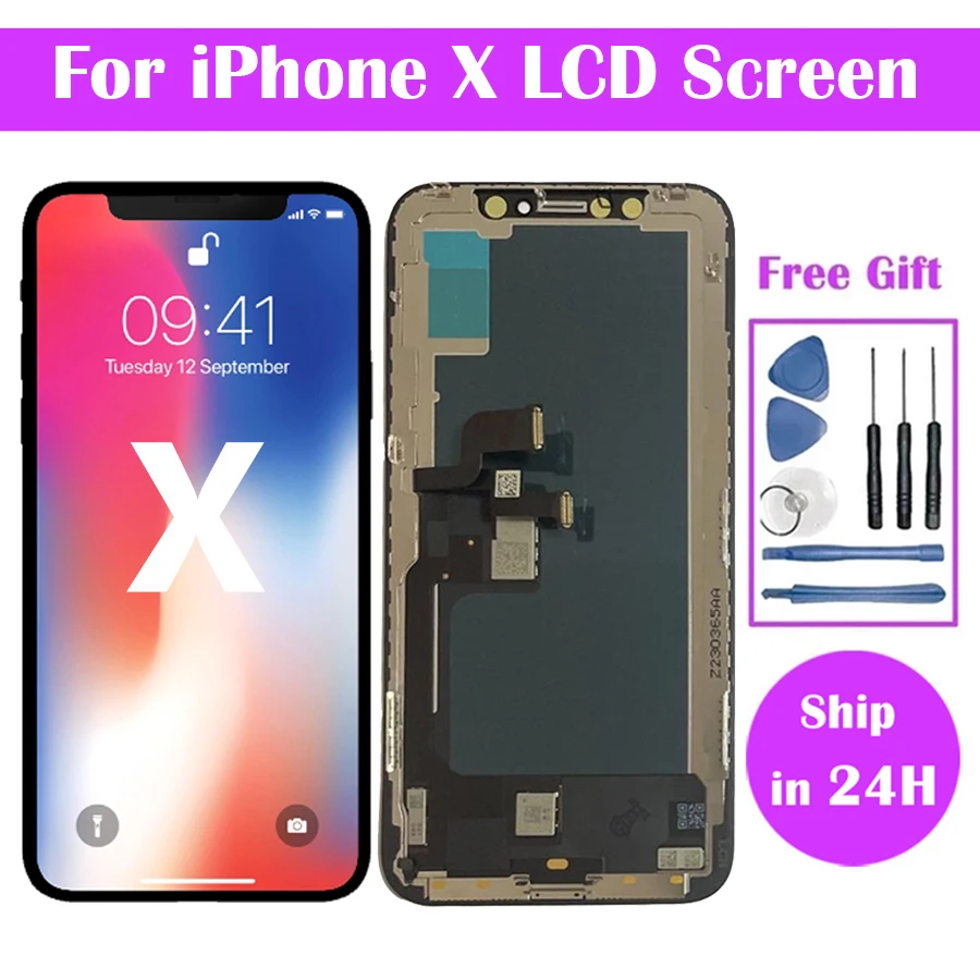 OLED For iPhone X XS XR XS Max 12 12 Mini 13 14 LCD Display Digitizer Touch Screen For iPhone 11 Pro 12 Pro Max 13 Mini 14 Plus