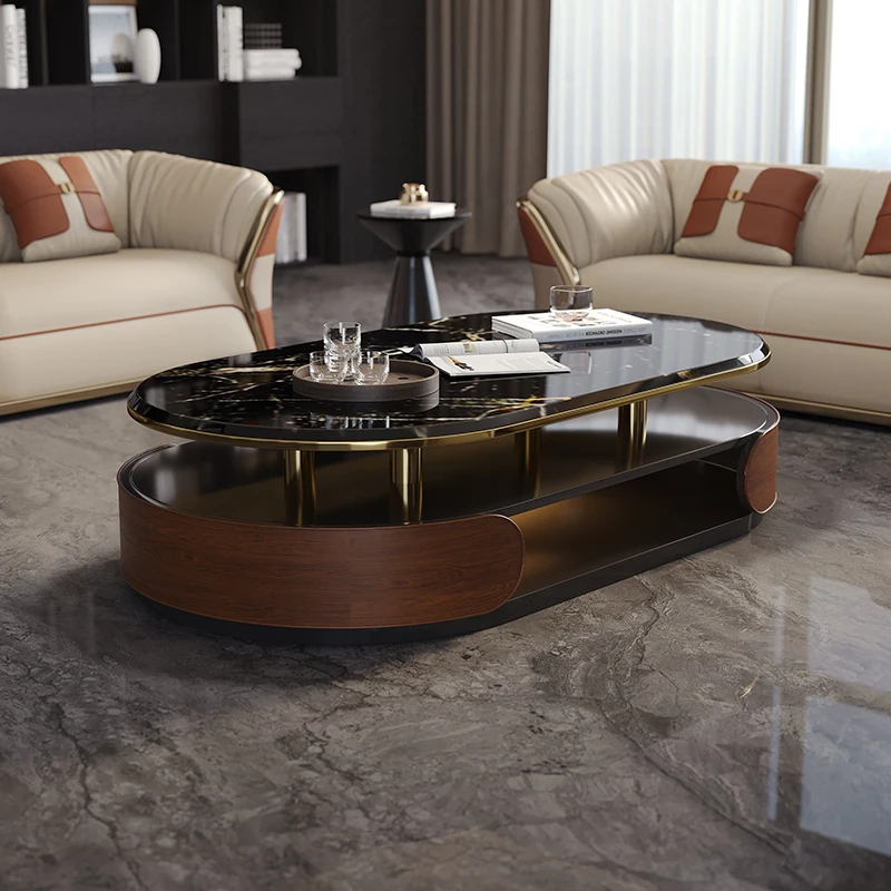 

Italian Light Luxury Coffee Table Modern Accessorie Standing Lounge Salon Side Table Living Room Decoration Couchtisch Furniture