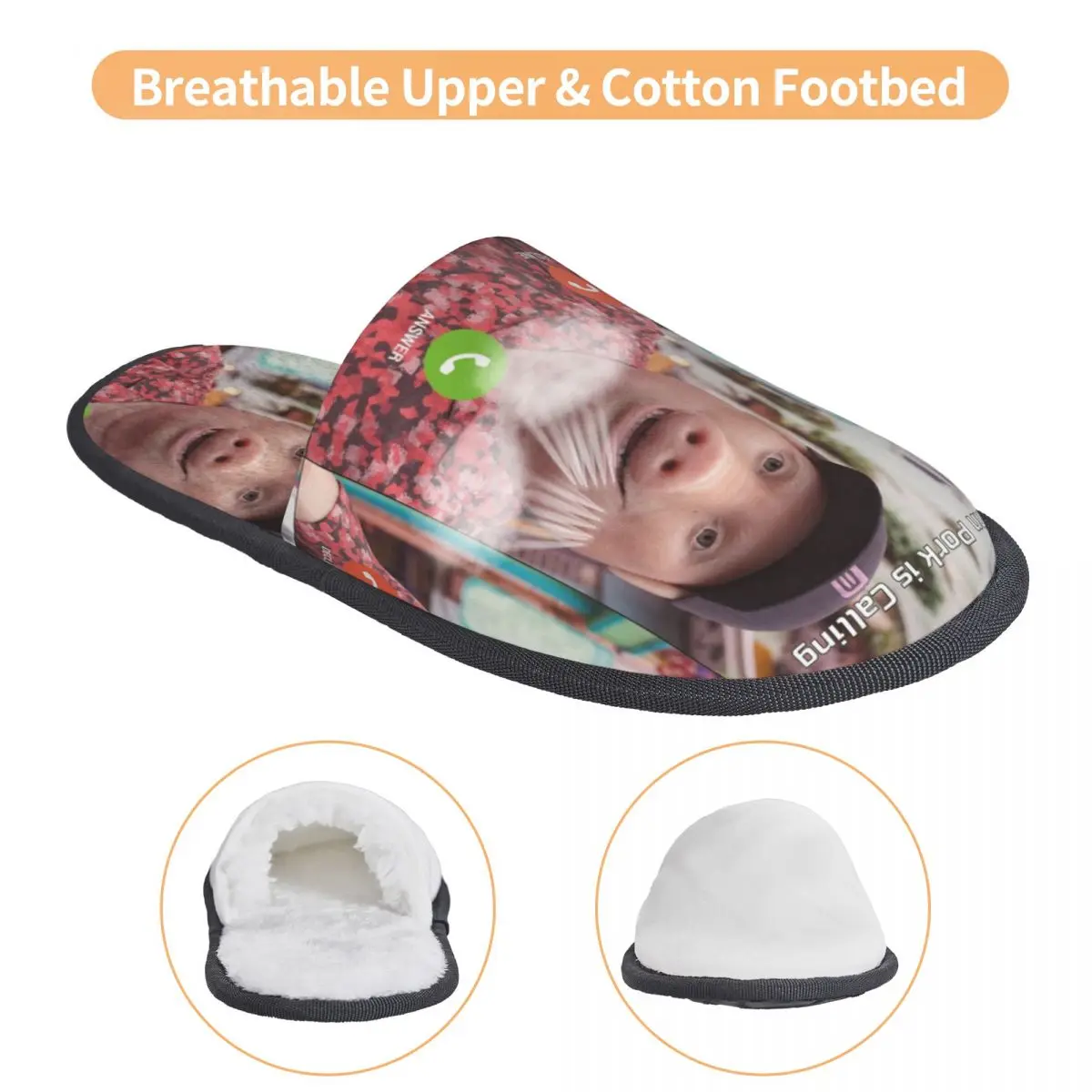 شباشب جون بورك الرائجة المضحكة تدعو شباشب منزلية غير قابلة للانزلاق من الفرو المنزلي الناعم في الأماكن المغلقة #3