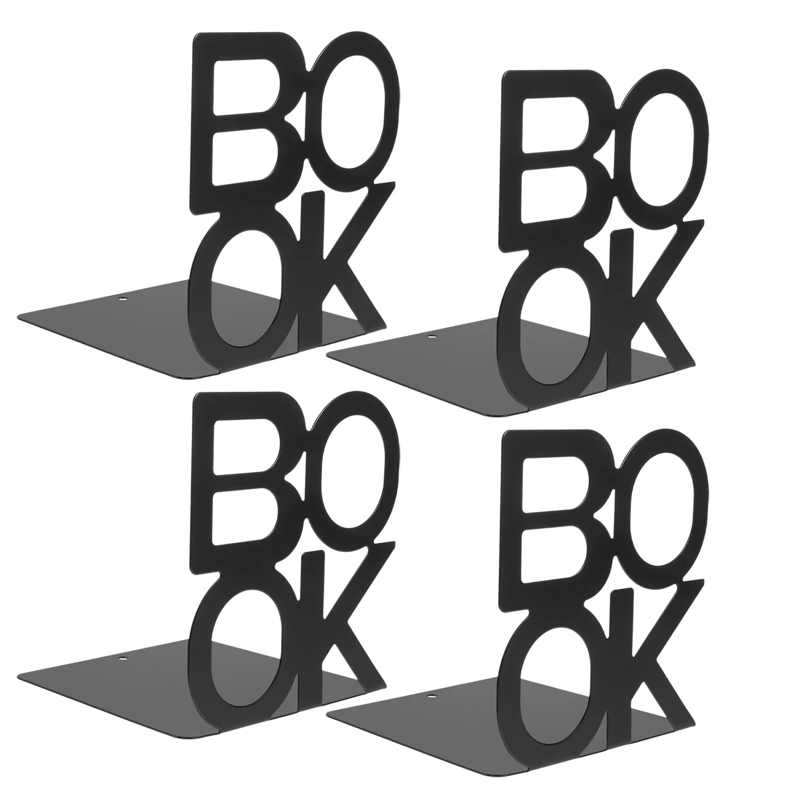 4 قطعة الدفتين المعدنية قابلة لإعادة الاستخدام أصحاب الكتب الحد الأدنى الرف منظم مكتب قراءة كتاب تقف دفتر المنظم للمكتب #3